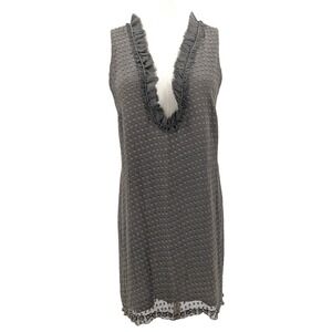 Sheri Bodell Silk Green Mini Dress with Beaded Hem Flapper Vintage Glam